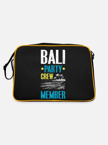 Équipage de la fête à Bali - Sac Retro - noir/or - Dos