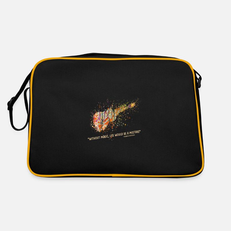 gitarre gitarrist Geschenk - Retro Tasche - Schwarz/Gold