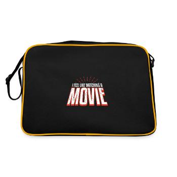 Film - Retro Tasche - Schwarz/Gold - Hinten