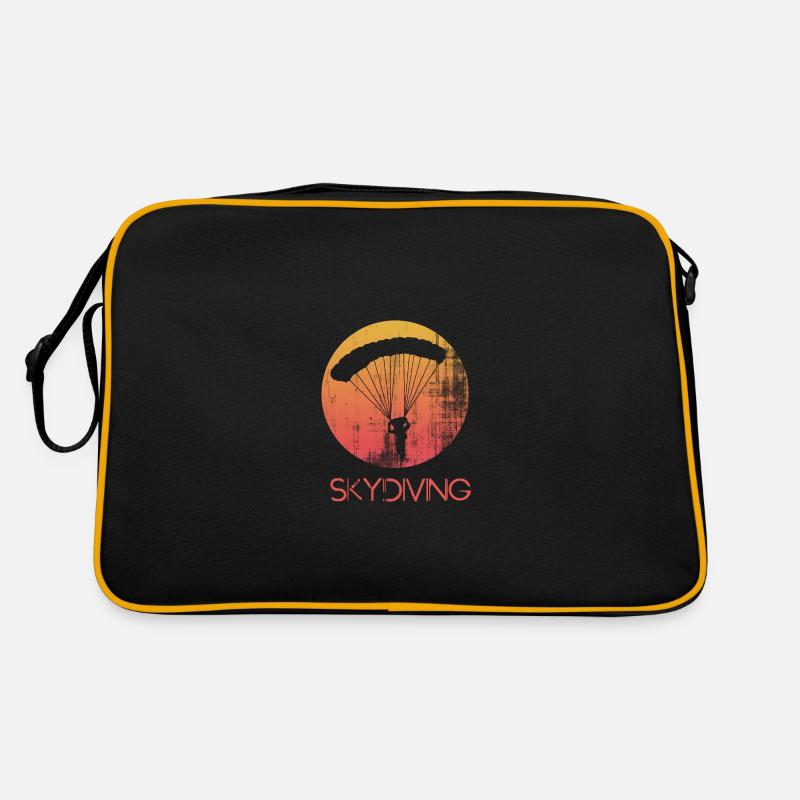 fallschirmspringen fallschirm skydiving - Retro Tasche - Schwarz/Gold