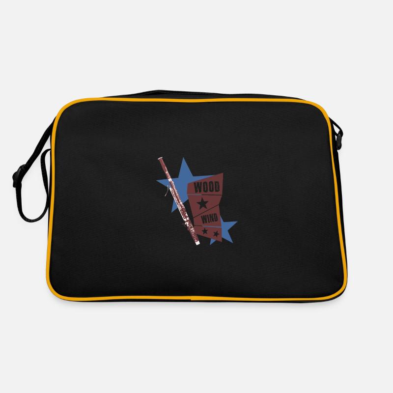 Fagott - Retro Tasche - Schwarz/Gold