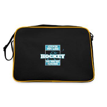 Eishockey - Retro Tasche - Schwarz/Gold - Hinten