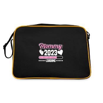 Mommy 2023 Loading mama loading werdende Mam - Retro Bag - black/gold - Back