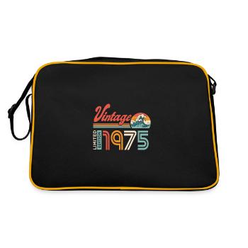 1975 Anniversaire Cadeau Né en 1975 - Sac Retro - noir/or - Dos