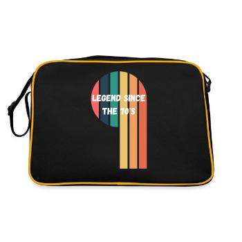 Vintage 70's - Retro Bag - black/gold - Back
