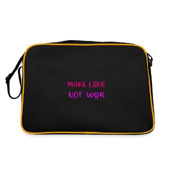 Faire l’amour - pas la guerre - Sac Retro - noir/or - Dos