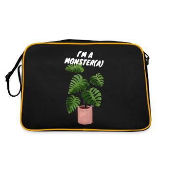 MONSTERA MONSTER PLANT - Sac Retro - noir/or - Dos