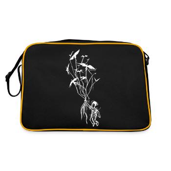 Children's dream with ravens - Retro Bag - black/gold - Back