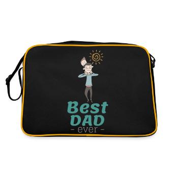Meilleur papa de tous les temps Fête des pères - Sac Retro - noir/or - Dos