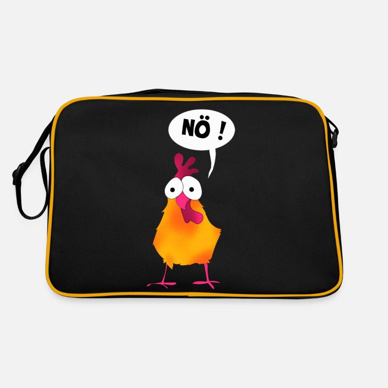 Statement Huhn I Nö Hühner I Nein Retro Tasche