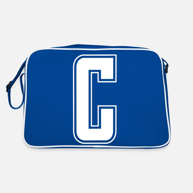 Buchstabe C Initiale Sport Cheerleading Monogram Retro Tasche
