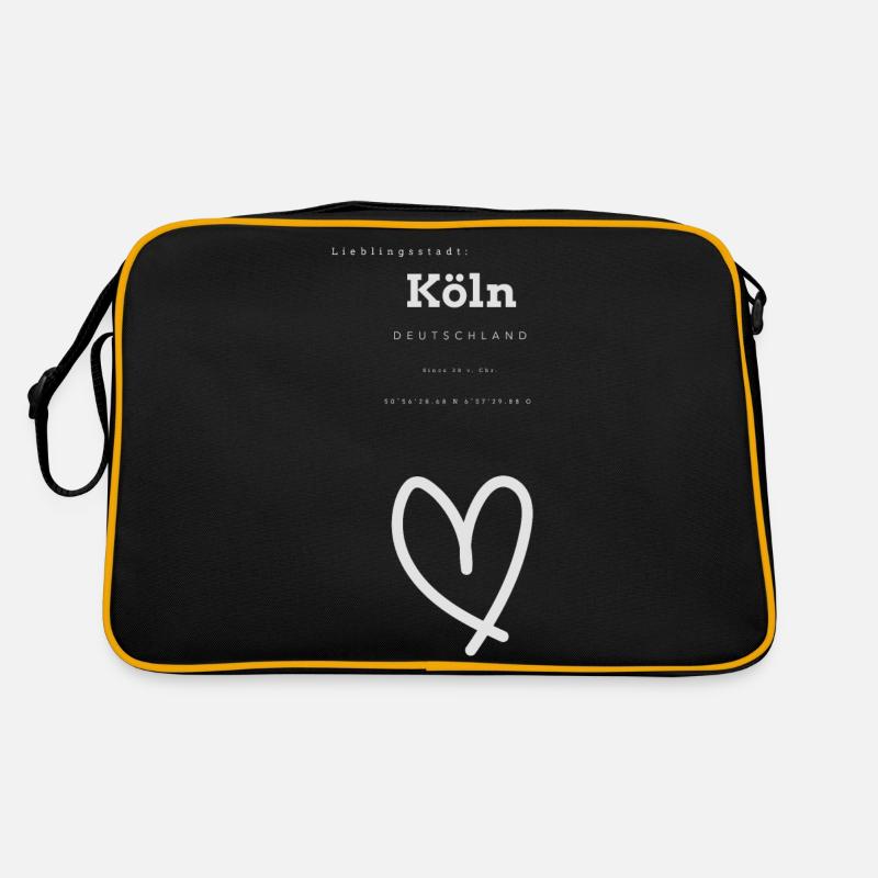 Ville préférée Cologne Cœur de coordination Sac Retro