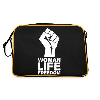 Femme, vie, liberté | Libérez l’Iran ! - Sac Retro - noir/or - Dos