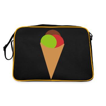 Eis - Retro Tasche - Schwarz/Gold - Hinten