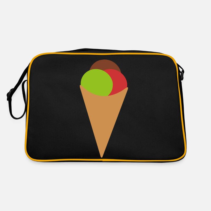 Eis - Retro Tasche - Schwarz/Gold