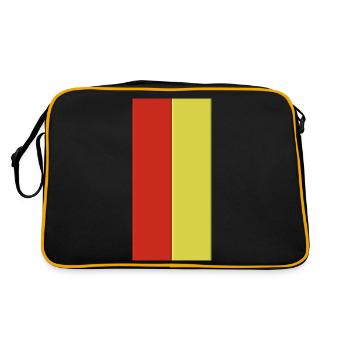 Couleurs rouge jaune - Sac Retro - noir/or - Dos