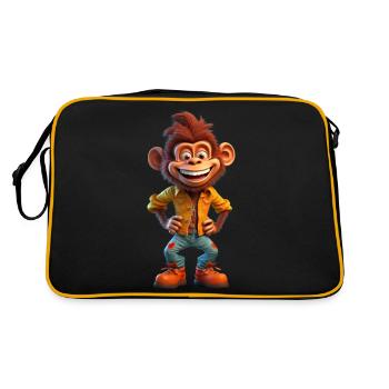 Johnny Boy the Casual Monkey - Retro Bag - black/gold - Back
