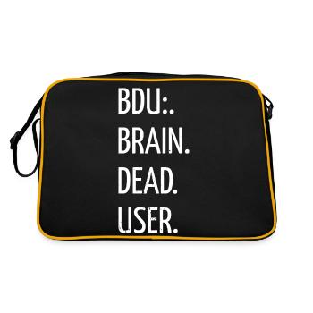 quote white hat hacking security vulnerabilities - Retro Tasche - Schwarz/Gold - Hinten