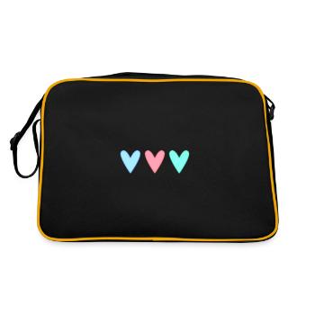 HEART. HEARTS. SAINT VALENTINE. LOVE. LOVE. COUPLE. - Retro Bag - black/gold - Back