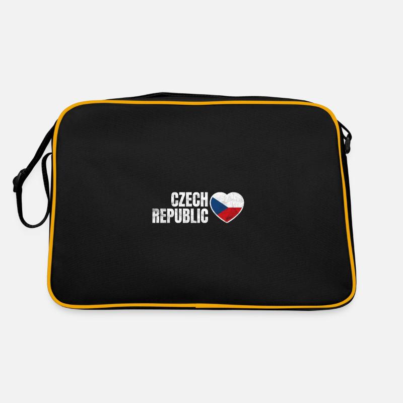 République tchèque - Sac Retro - noir/or