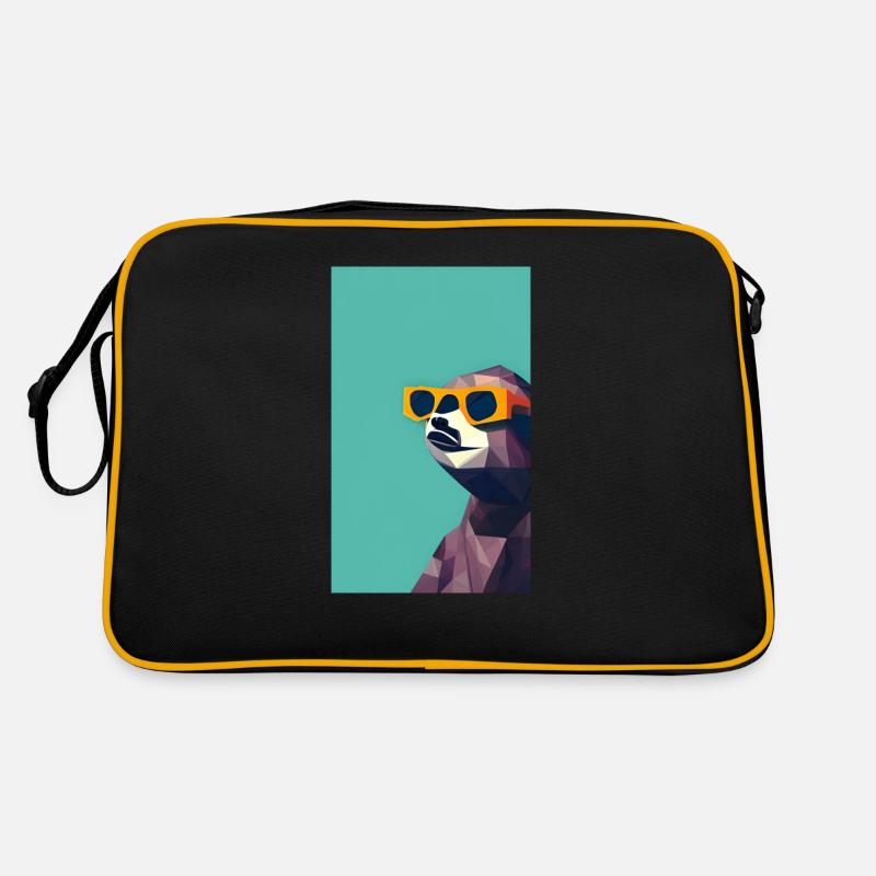 Cool Comic Portrait d’un paresseux avec des lunettes de soleil Sac Retro