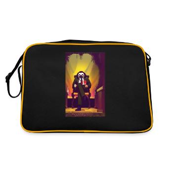 Cool Comic Portrait d’un paresseux aus homme d’affaires - Sac Retro - noir/or - Dos