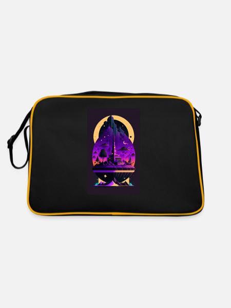 ORIGINAL ART - Sac Retro - noir/or - Dos