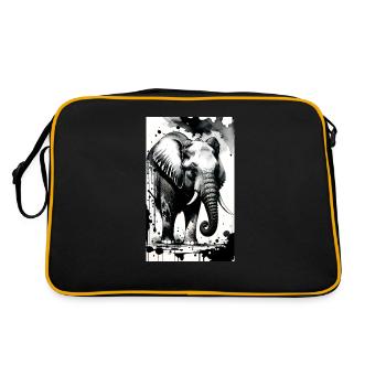 Fierté élégante de l’éléphant - Sac Retro - noir/or - Dos