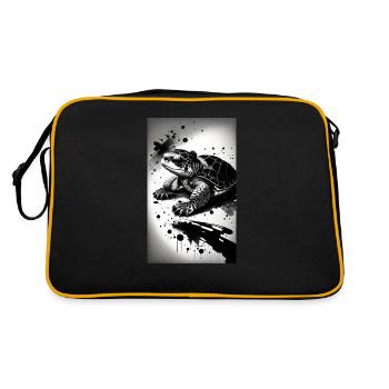 Cute Turtles - Retro Bag - black/gold - Back