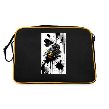 Abeille mignonne - Sac Retro - noir/or - Dos