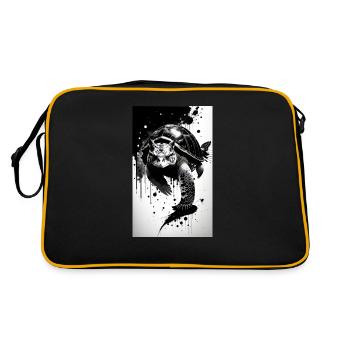 Calm Turtles - Retro Bag - black/gold - Back