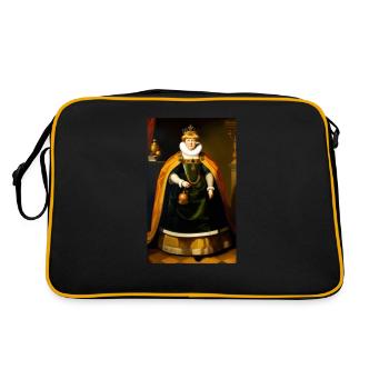 Angela Merkel as a baroque monarch - Retro Bag - black/gold - Back