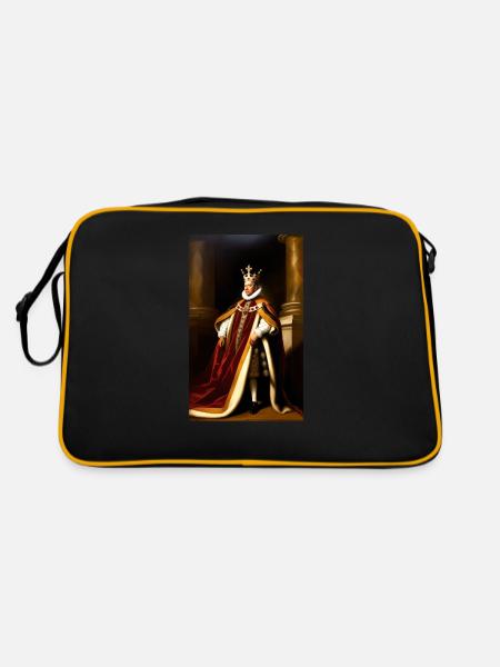 Barack Obama as a baroque monarch - Retro Bag - black/gold - Back