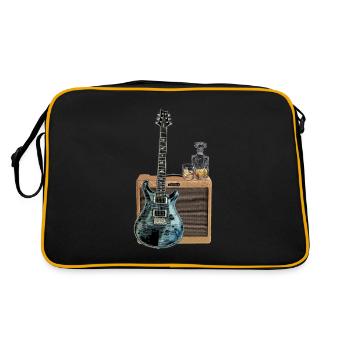 Guitar and Whisky | Music, Festival, Amplifier - Retro Bag - black/gold - Back