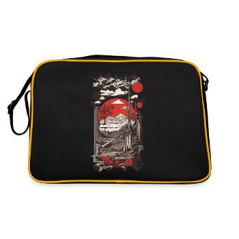 Japon Pop Art Rétro & Collage Esthétique - Sac Retro - noir/or - Dos