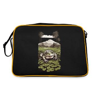 Grenouille amphibienne merveilleuse et conception de la nature - Sac Retro - noir/or - Dos