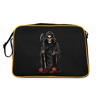 Grim Reaper Pumpkins Halloween frissons et horreur - Sac Retro - noir/or - Dos