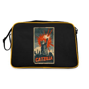 Catzilla (en anglais seulement) - Sac Retro - noir/or - Dos