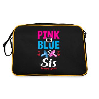 Rose ou bleu Sis aime vous genre Révéler La fête - Sac Retro - noir/or - Dos