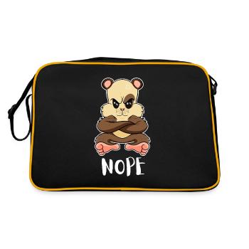 Non Cochon d'Inde paresseux drôle - Sac Retro - noir/or - Dos