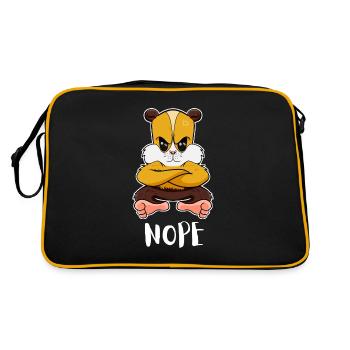Nope Drôle de hamster paresseux - Sac Retro - noir/or - Dos