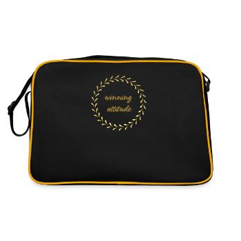 Winning Attitude Motivation - Retro Tasche - Schwarz/Gold - Hinten