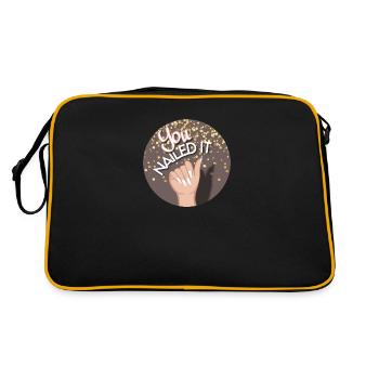 You nailed it! You did it! - Retro Bag - black/gold - Back