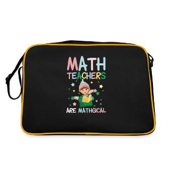 Math teachers are magically | Mathematics Gifts - Retro Bag - black/gold - Back