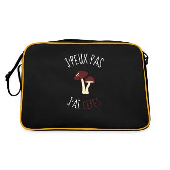 j'peux pas j'ai Cèpes - Sac Retro - noir/or - Dos