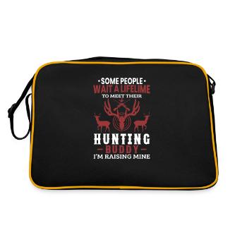 Hunter. Hunting humor gift quote hunting - Retro Bag - black/gold - Back