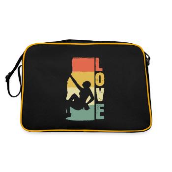 Amour Escalade Montagne Personne Aventureuse - Sac Retro - noir/or - Dos