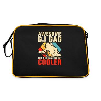 Awesome DJ Dad Just Like A Regular Dad Only Cooler - Retro Bag - black/gold - Back
