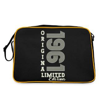 Original vintage 1961 61st birthday gift - Retro Bag - black/gold - Back