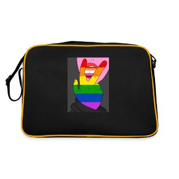 Lesbienne Lgbtq - Sac Retro - noir/or - Dos